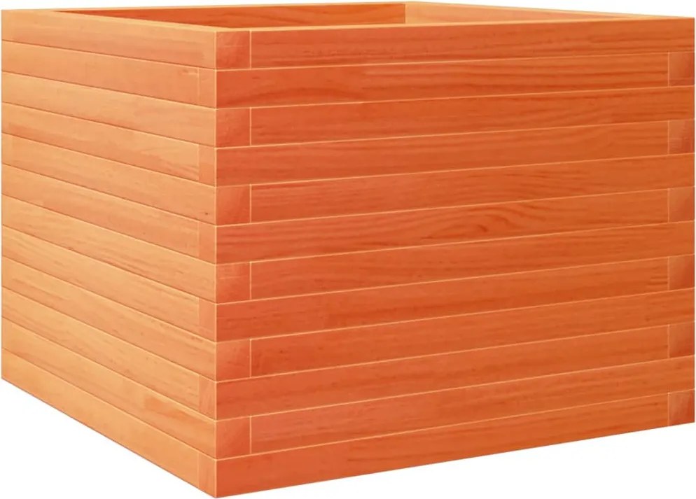 vidaXL Jardinieră grădină, maro ceruit, 60x60x45,5 cm, lemn masiv pin