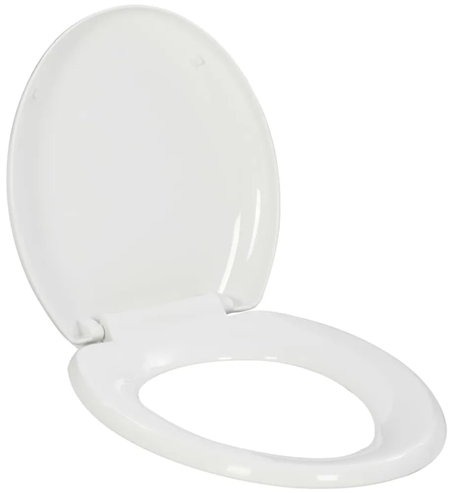 vidaXL Capac WC cu închidere silențioasă, eliberare rapidă, alb