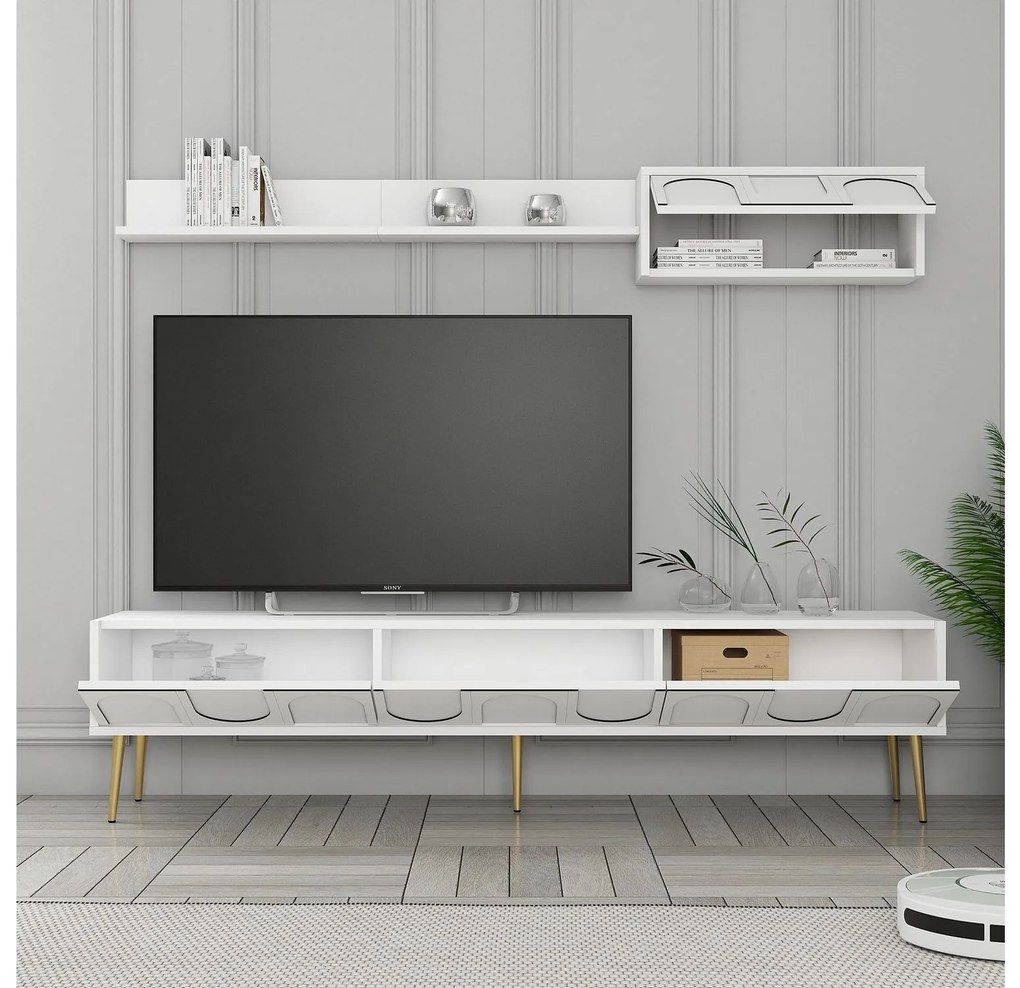 Mobilier living Bipemu 4 (alb + auriu) . 1095712