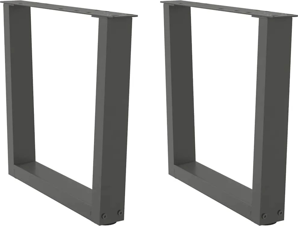 vidaXL Picioare pentru măsuță de cafea în formă de V, 2 buc., antracit, 50x(42-43,3) cm, oțel
