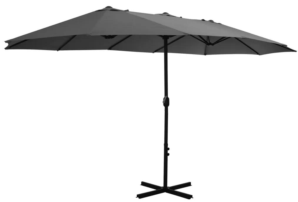 Umbrela de soare cu stalp aluminiu, antracit, 460 x 270 cm Antracit