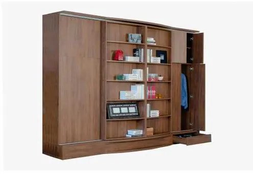 Pat rabatabil dublu cu biblioteca si dulapuri - Sliding Suit (Suit Bed) 140X200 - MIlano (Massa)