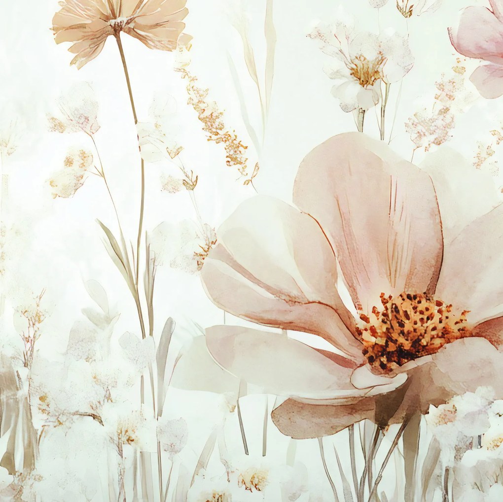 Fototapet - Flori în Culori Pastelate (147x102 cm)