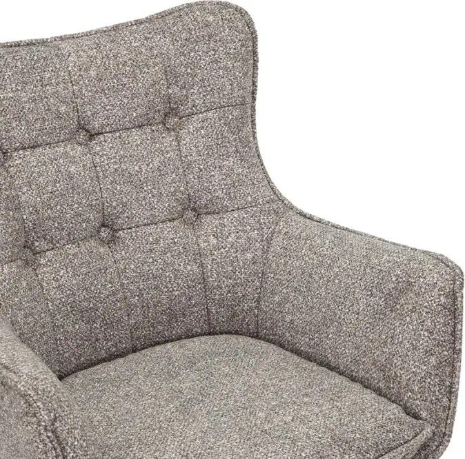 Set de 2 scaune pivotante picioare din lemn THOR gri taupe