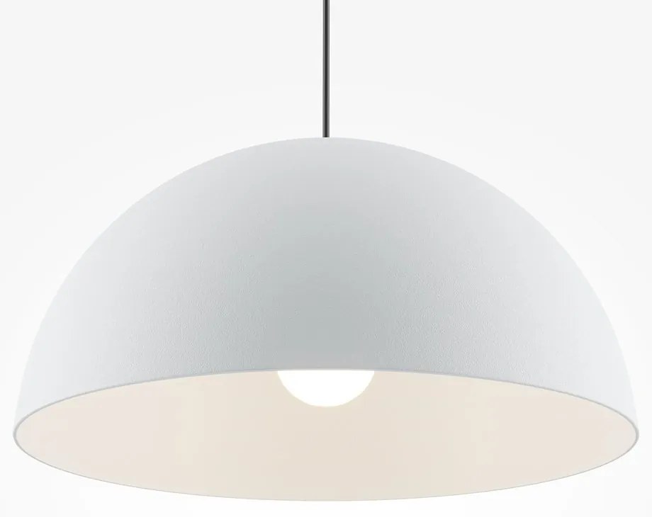 Lustra/Pendul metalic Basic D-35cm alb