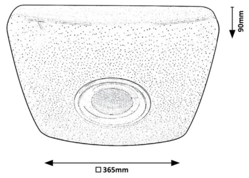 Rabalux - Plafonieră LED RGB dimmabilă cu difuzor, 18W/230V + telecomandă