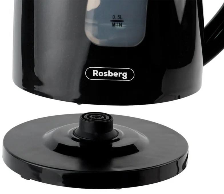 Cana electrica Oliver Voltz OV51230B, 2200W, 1.7 L, Indicator luminos, Fara fir, Negru