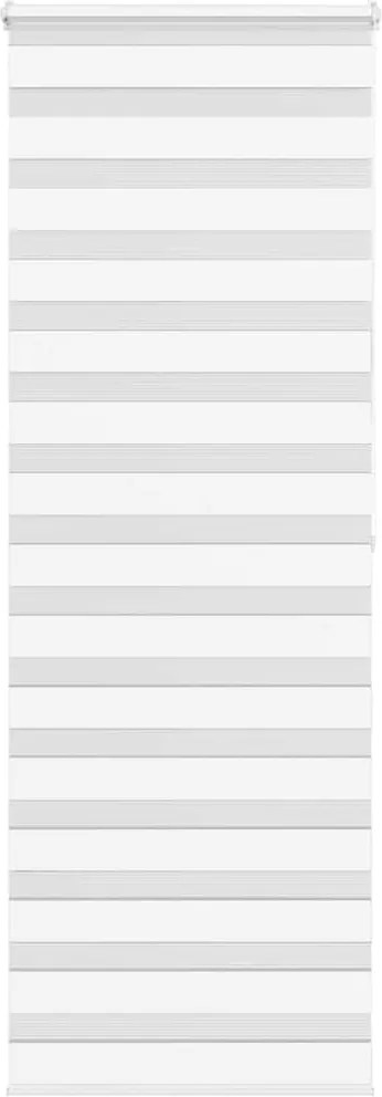 vidaXL Jaluzea tip zebra alb lățime țesătură 75,9 cm poliester