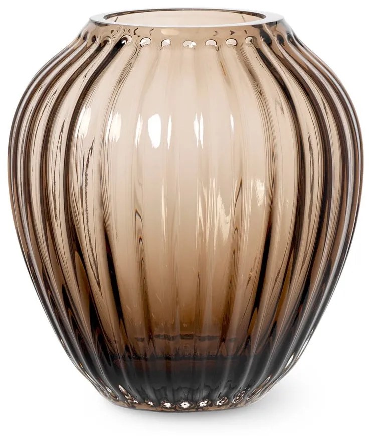 Vază din sticlă Kähler Design Hammershøi, înălțime 14 cm, maro