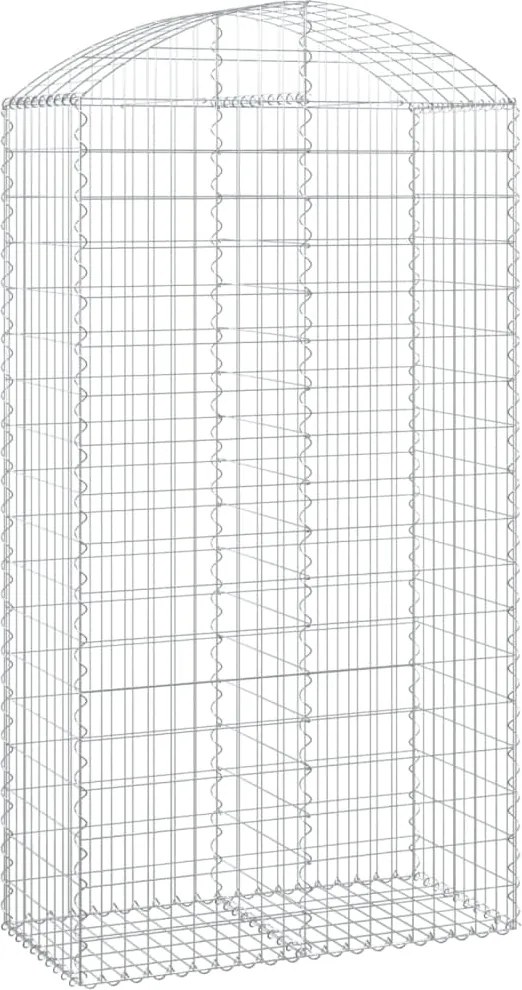 vidaXL Coș gabion arcuit, 100x50x180/200 cm, fier galvanizat