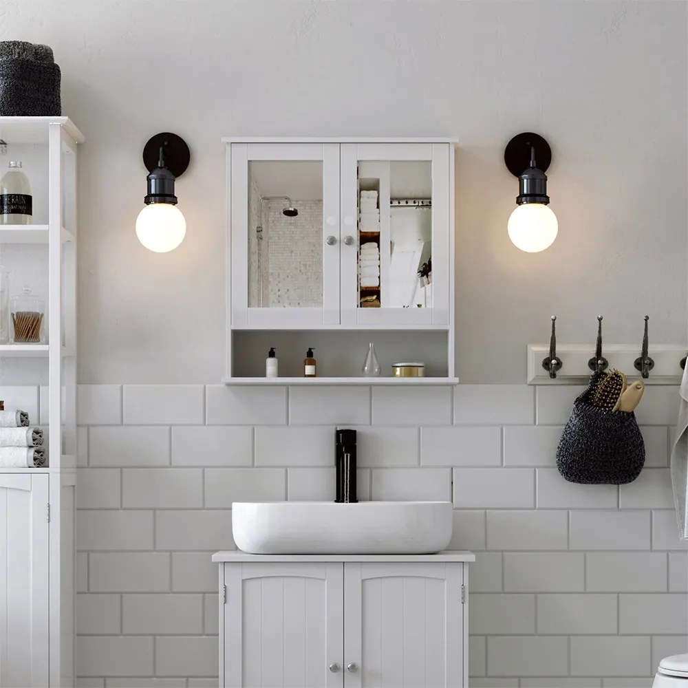 Dulap de baie montabil pe perete