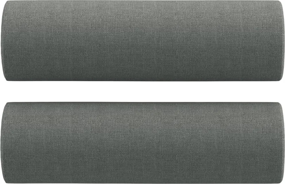 vidaXL Perne decorative, 2 buc., gri închis, Ø15x50 cm, textil
