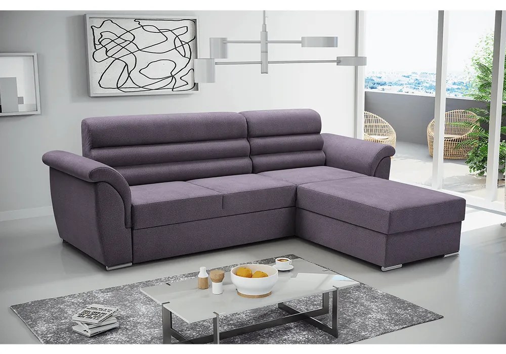 Set de canapea, ţesătură Queens gri închis, dreapta, FABO