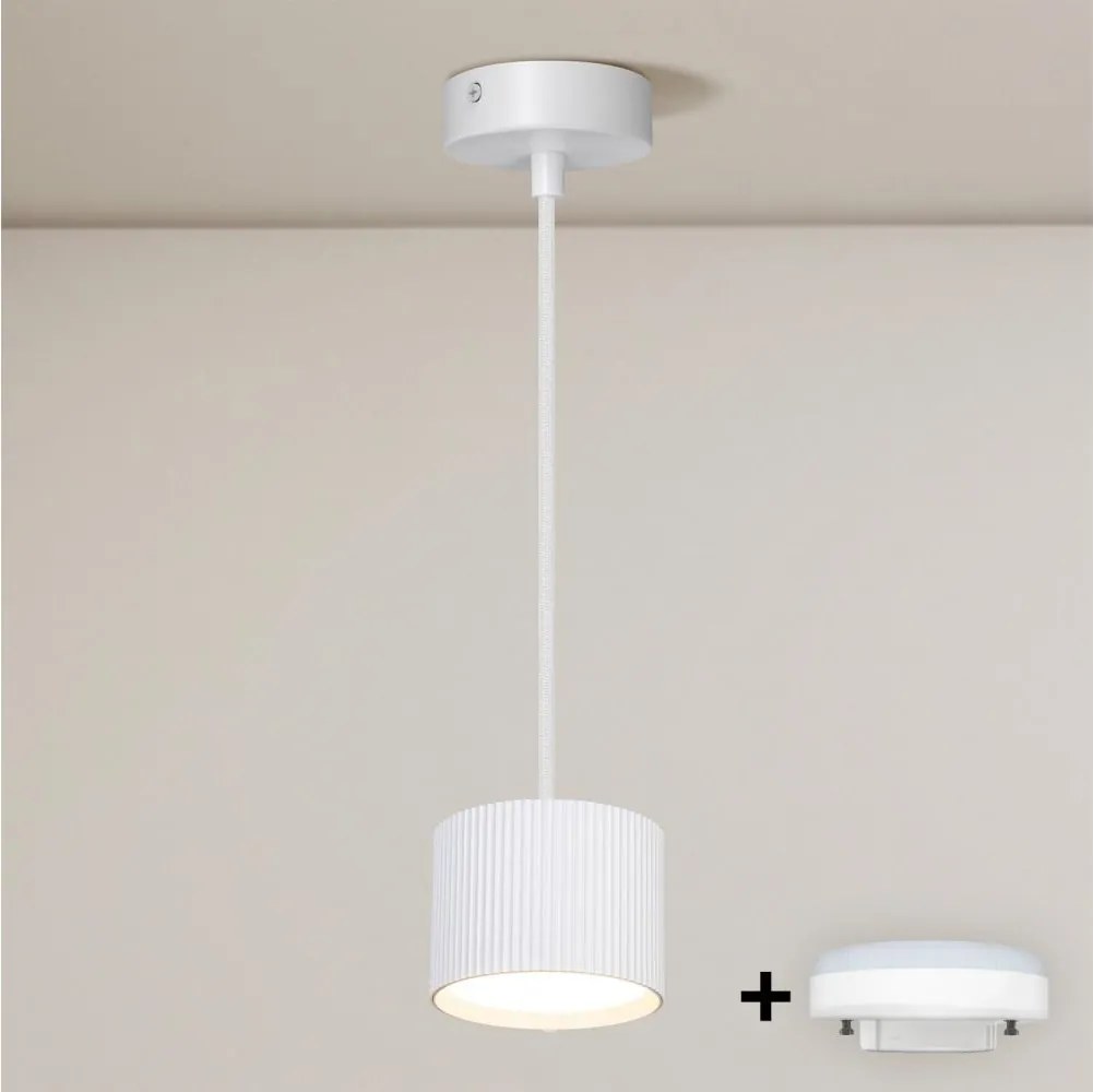 BRILAGI - Lustră LED RGB reglabilă pe cablu STRIPY 1xGX53/14W/230V pr. 82 mm Wi-Fi Tuya albă