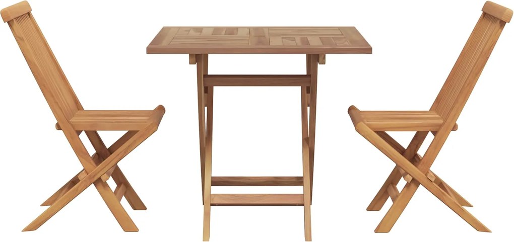 vidaXL Set de masă pentru grădină 3 pcs Maro Lemn Solid de Acacia