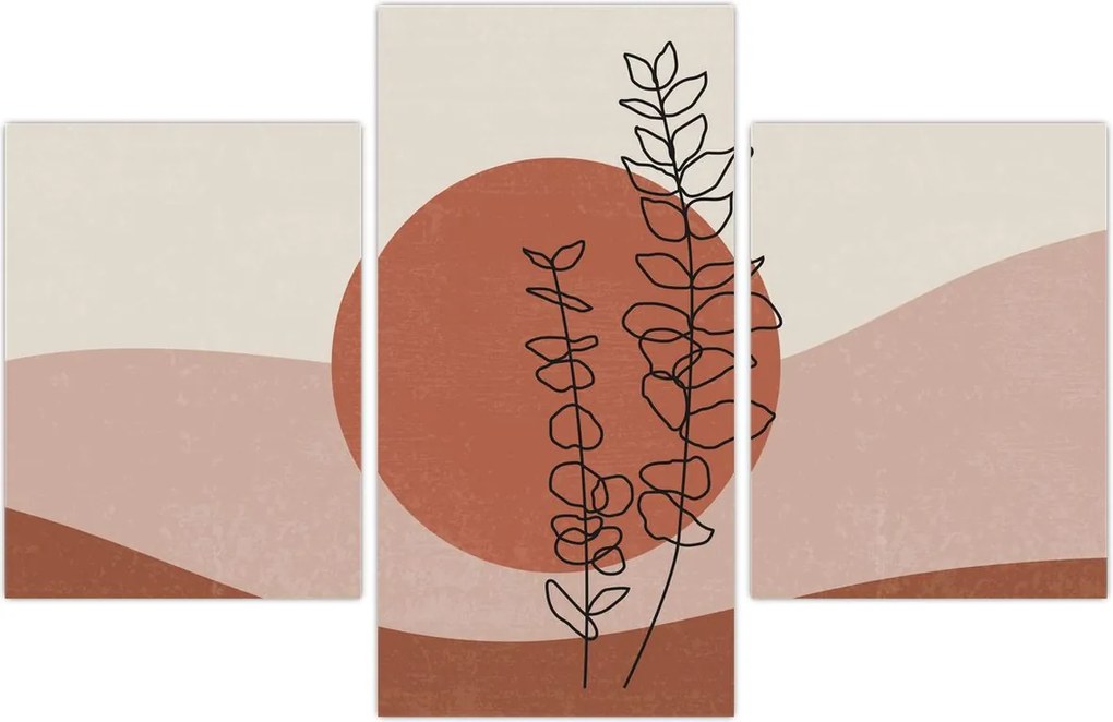 Tablou - Boho frunze N⁰1 (90x60 cm)