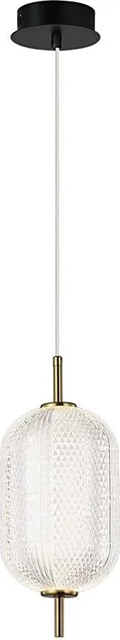 Lustră suspendată pe cablu PELLUCID LED/11W/230V auriu/transparent