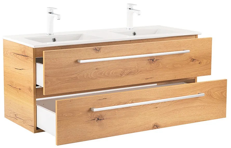 Dulap inferior Vario Clam 120 cu lavoar stejar-stejar