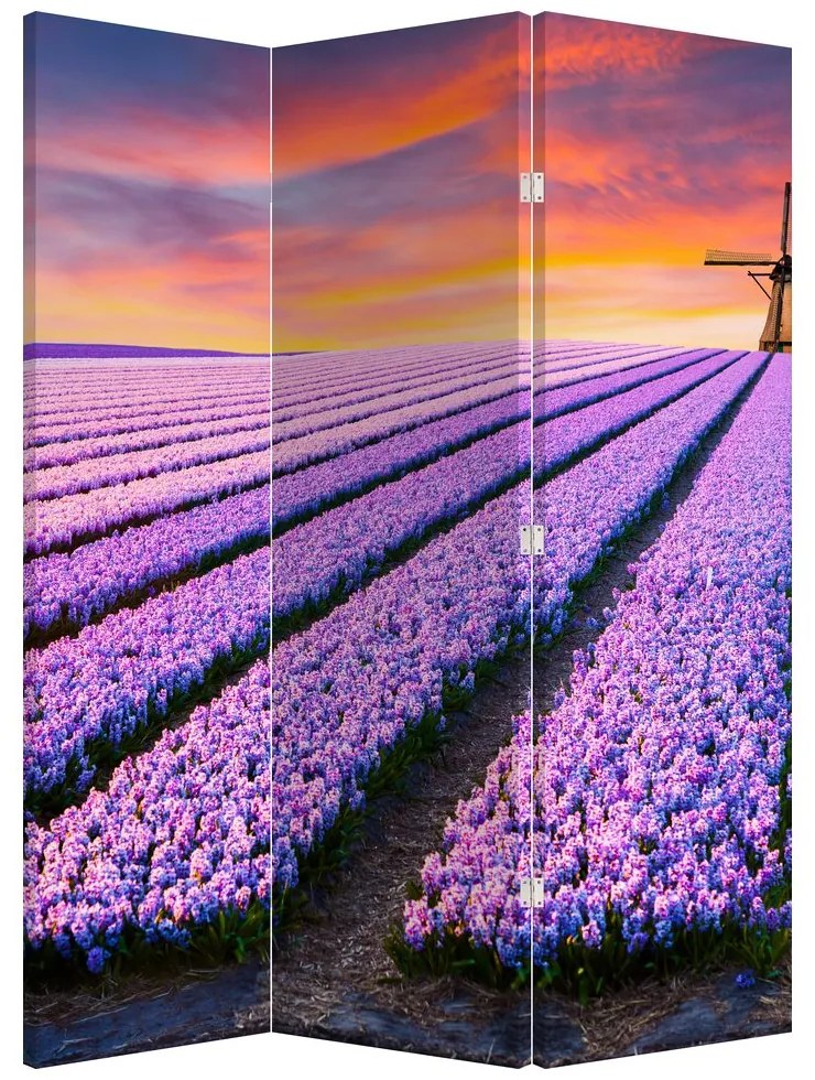 Paravan - Ferma cu flori (126x170 cm)