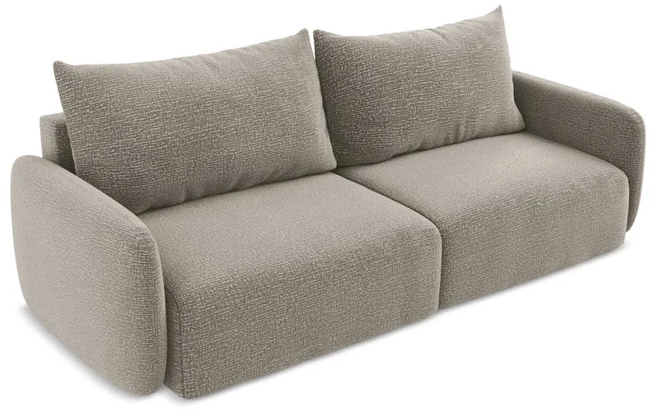 Canapea bej extensibilă/cu spațiu de depozitare 238 cm Kalena – Makamii