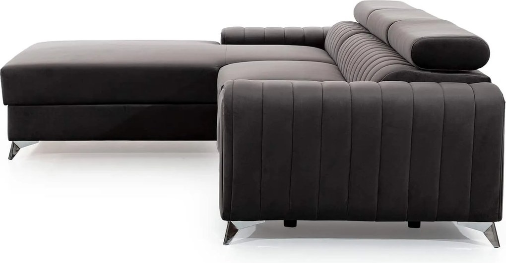 Colțar lemn masiv Gray Extensibil Ladă de Depozitare Personalizabil, 278 × 205 × 92 cm - Nube 45, Stânga