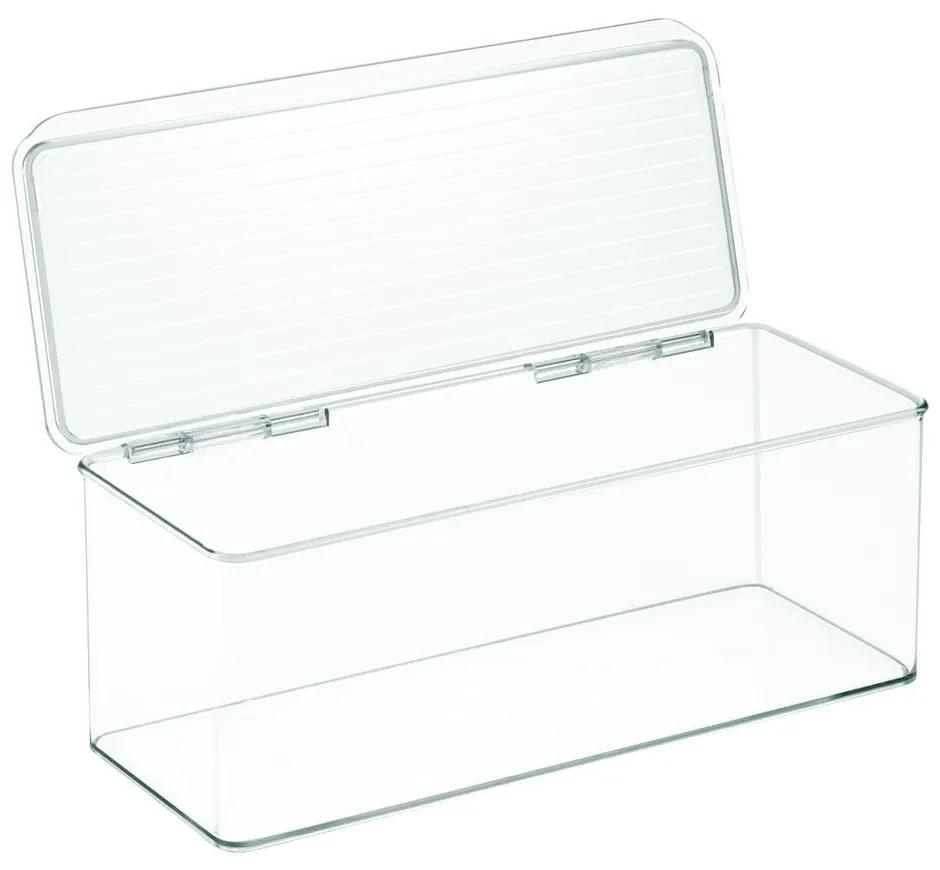 Cutie transparentă iDesign, 15 x 34 cm