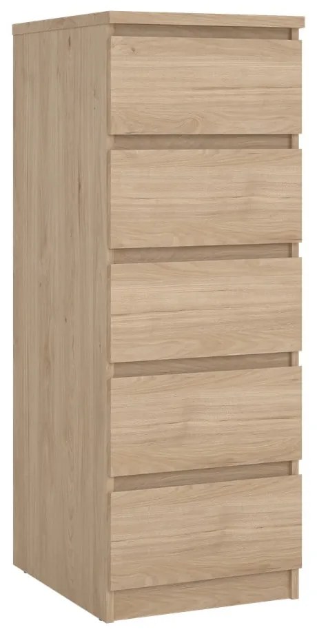 Comodă în culoare naturală cu aspect de lemn de stejar 40x111x50 cm Naia – Tvilum