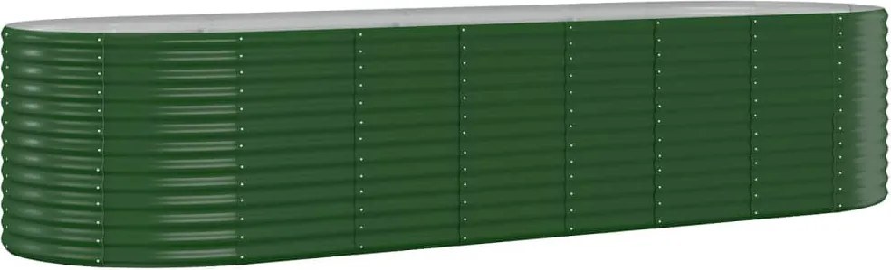 vidaXL Strat înălțat grădină 322x100x68 cm oțel galvanizat