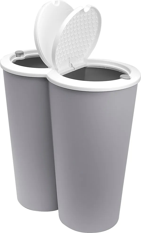Cos de gunoi dublu Plastic Taupe 2 x 25 L