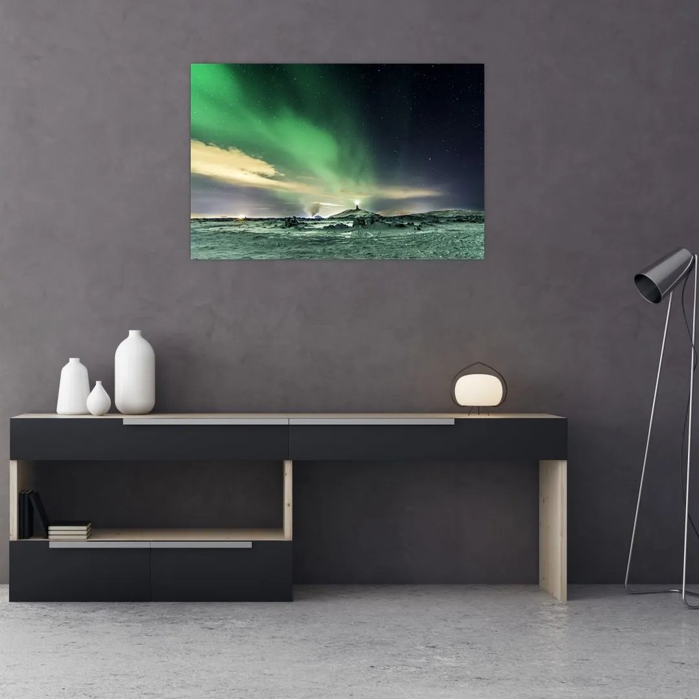 Tablou cu Aurora Borealis (90x60 cm)