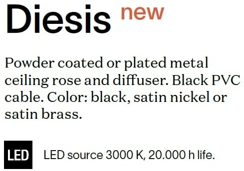 Pendul LED design modern DIESIS SP NERO