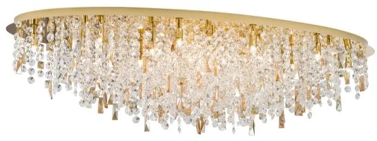 Plafonieră de cristal Orion CRYSTALRIVER 21xG9/40W/230V auriu