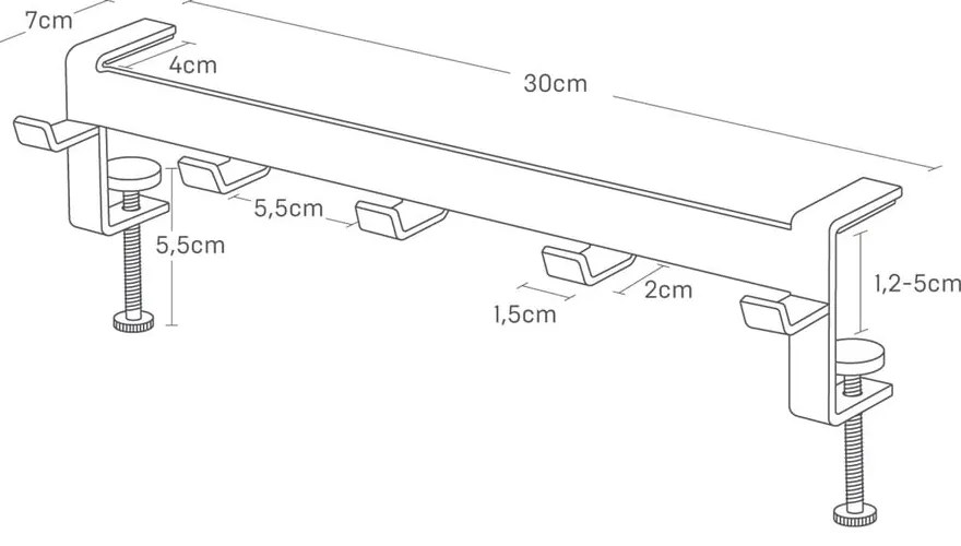 Cârlig negru mat ajustabil din oțel Tower – YAMAZAKI