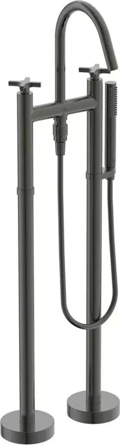 Baterie cada - dus freestanding Ideal Standard Atelier Joy Neo gri Magnetic Grey dubla comanda