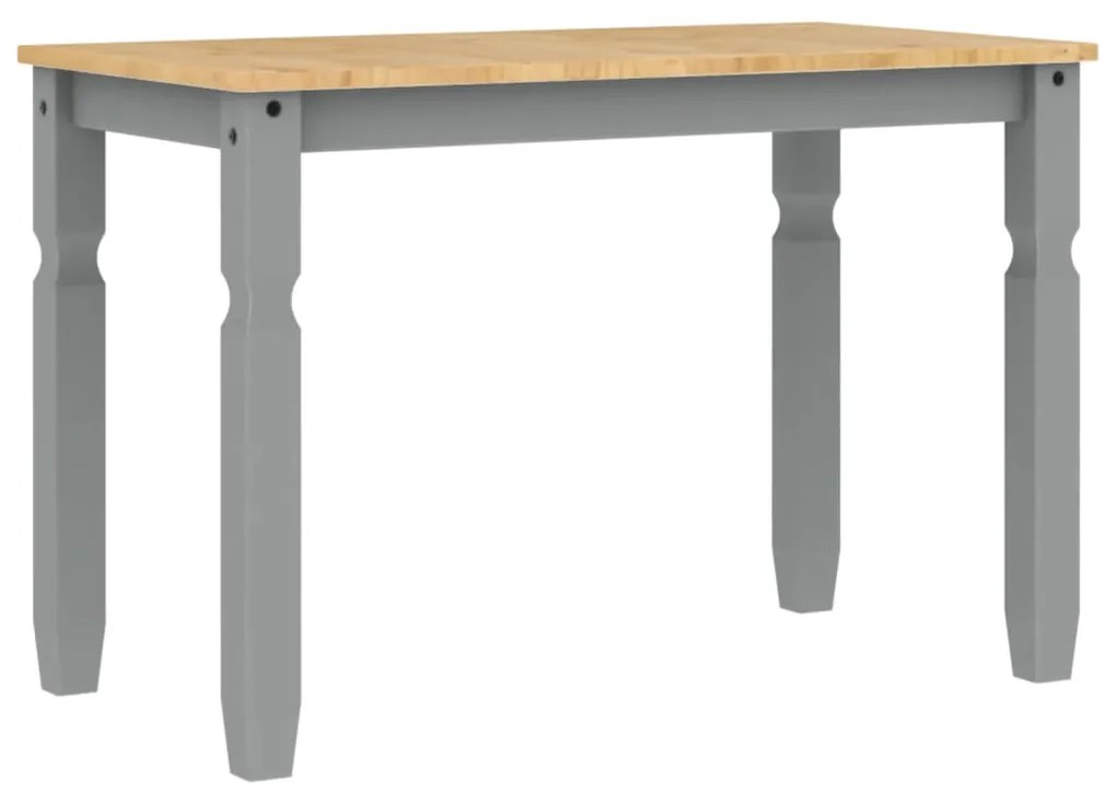 4005715 vidaXL Masă de sufragerie "Corona", gri 112x60x75 cm lemn masiv de pin