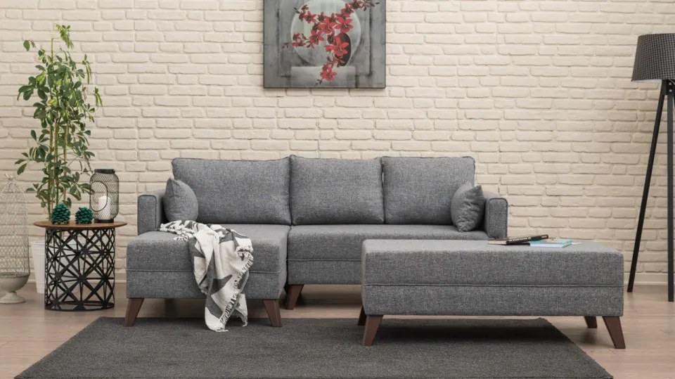 Coltar Extensibil Bella Corner Sofa Left 2, Gri