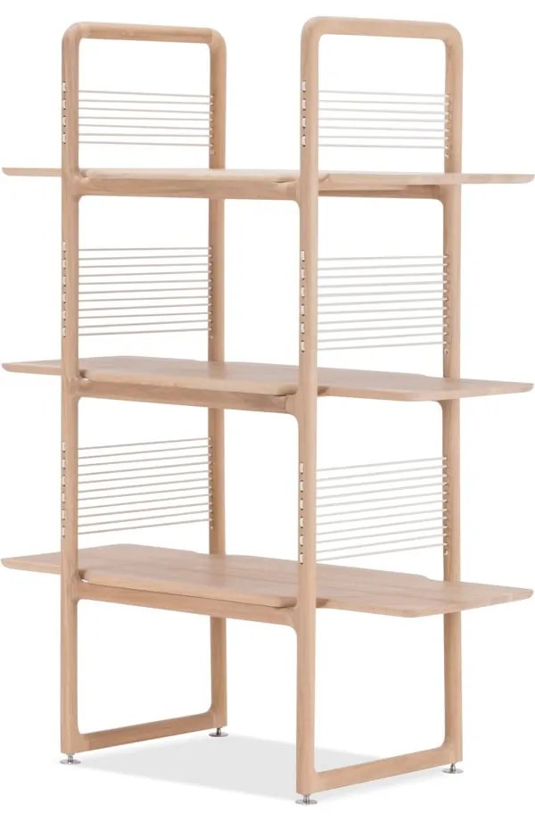 Bibliotecă din lemn masiv de stejar Gazzda Muse, înălțime 140 cm