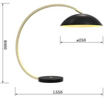 Lampă LED tactilă dimabilă Wofi 8001-104 ROSCOFF LED/10,5W/230V negru/auriu