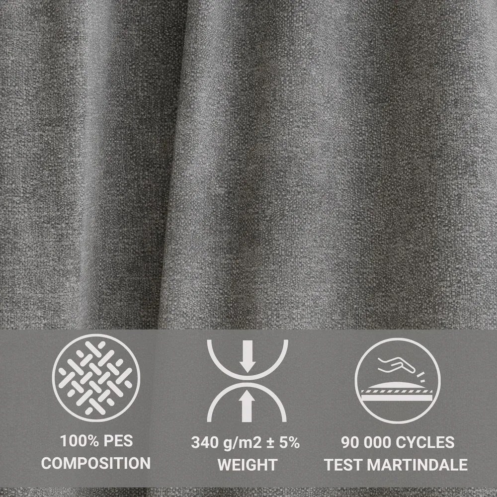 Colțar gri extensibil/cu spațiu de depozitare cu tapițerie din chenille (cu colț pe partea dreaptă/cu șezlong) Maze – Maison de Rêve