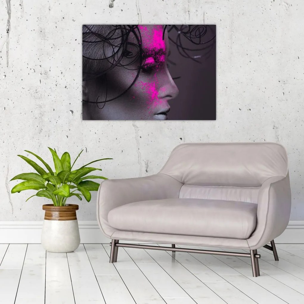 Tablou pe sticlă femeii (70x50 cm)