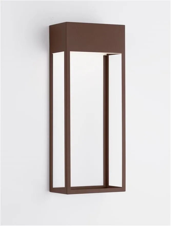 Aplica LED iluminat ambiental perete exterior IP65 MOBY Corten