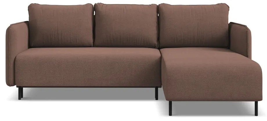 Colțar roz extensibil/cu spațiu de depozitare (cu colț pe partea dreaptă) Luana – Makamii