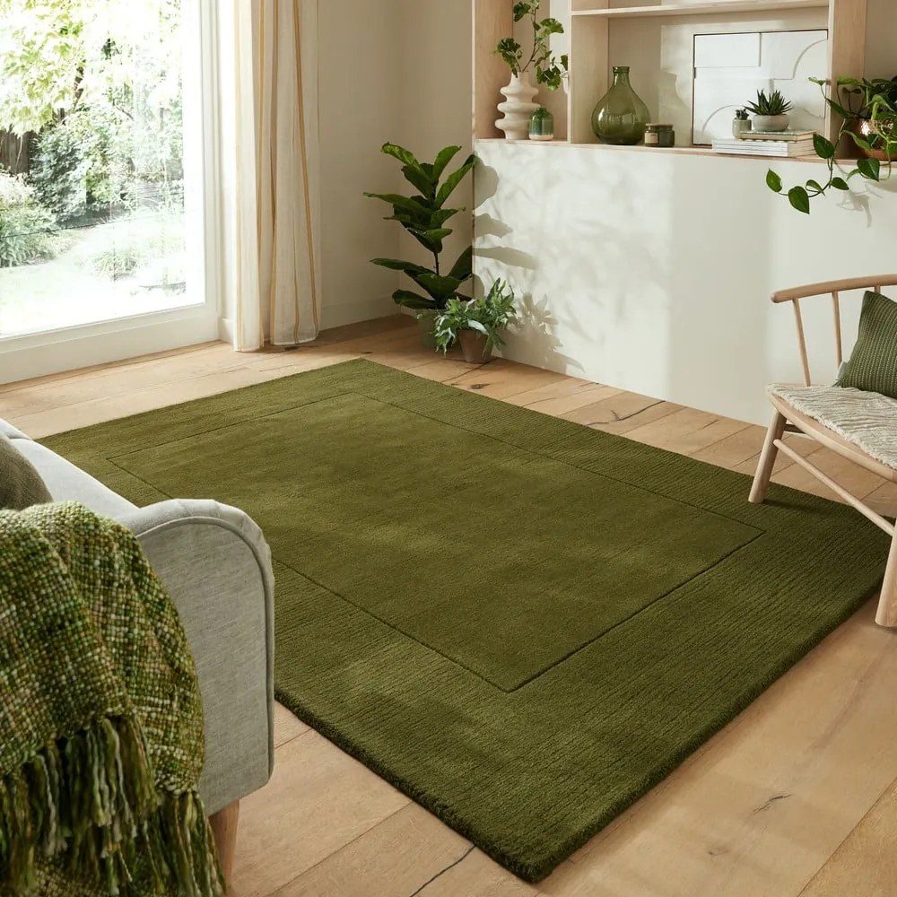 Covor verde din lână 120x170 cm – Flair Rugs