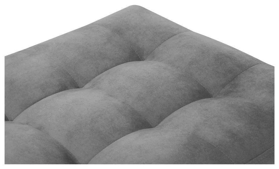 Taburet din catifea Milo Casa Santo, gri deschis