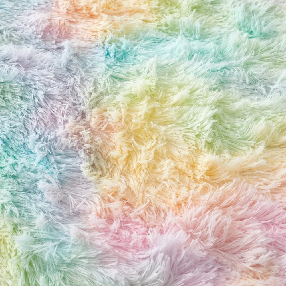 Lenjerie de pat pentru copii din micropluș/cocolino pentru pat de o persoană 135x200 cm Rainbow Cuddly – Catherine Lansfield