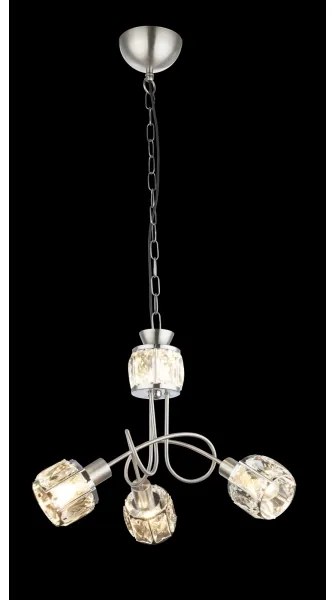 Globo 54356-3H - Candelabru LED pe lanț KRIS 3xE14/40W/230V + LED/5W