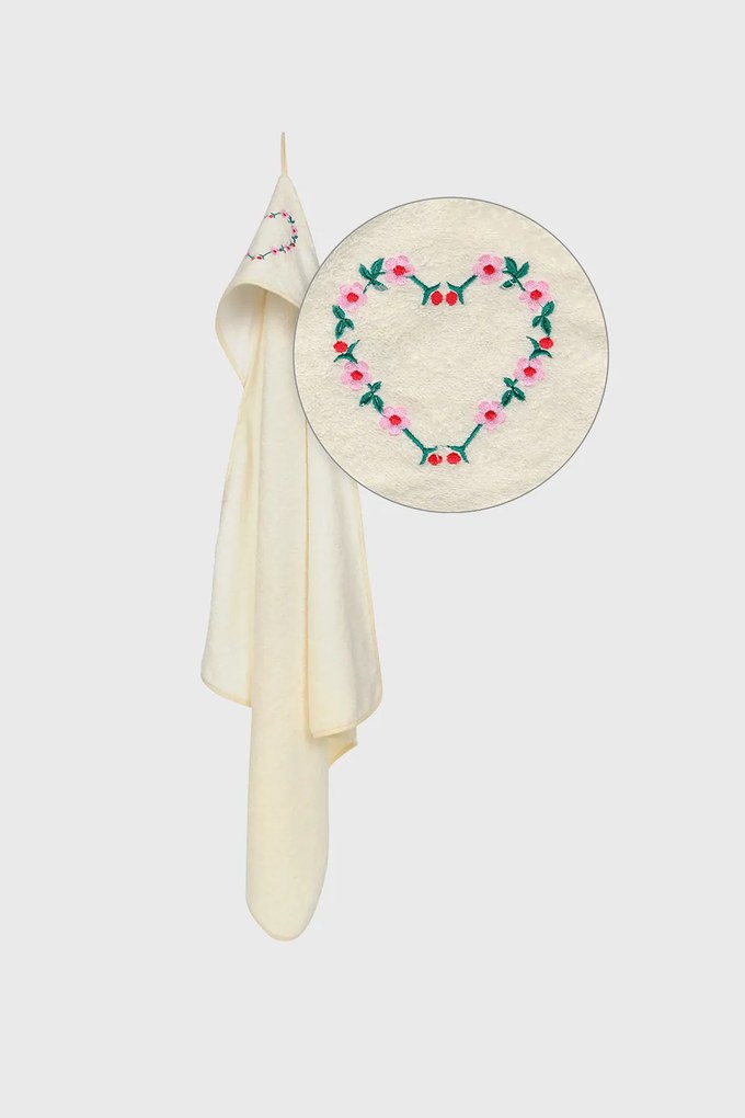 Prosop pentru copii Inima alb 80x80 cm