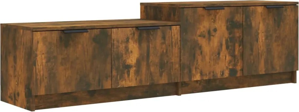 vidaXL Comodă TV, stejar fumuriu, 158,5x36x45 cm, lemn prelucrat