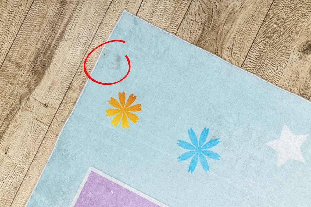 BAMBINO 1075 covor lavabil Grădină hopscotch, numere pentru copii anti-alunecare - verde - SECUNDAR-COTATI PRODUSUL