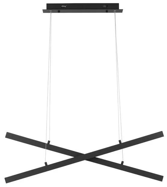 Lustra LED suspendata design modern X-LINE neagra